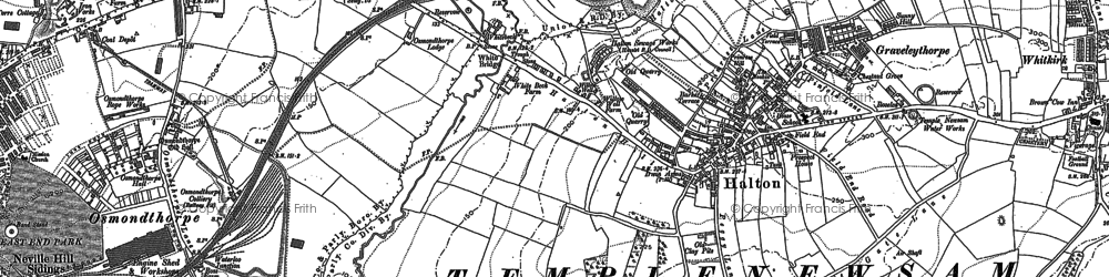 Old map of Cross Gates in 1890