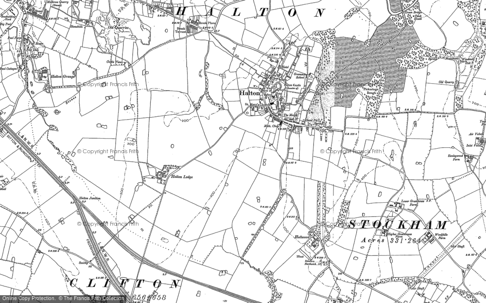 Old Map of Halton, 1897 - 1908 in 1897