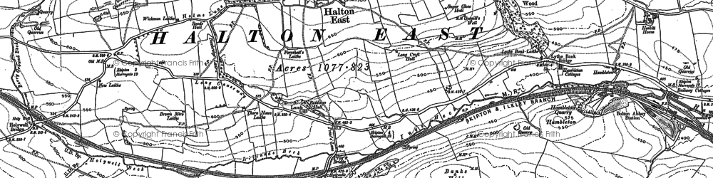 Old map of Halton East in 1883