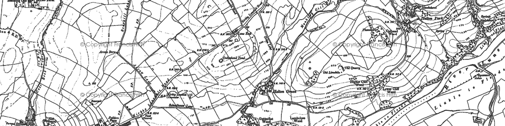 Old map of Halton Green in 1910