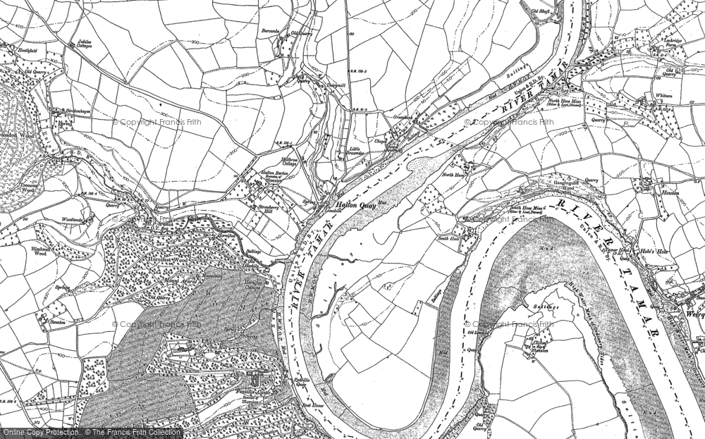 Old Map of Halton Quay, 1882 - 1905 in 1882