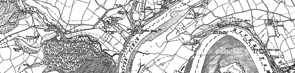 Old map of Halton Barton in 1882