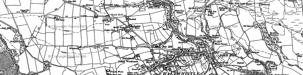 Old map of Haltwhistle in 1895