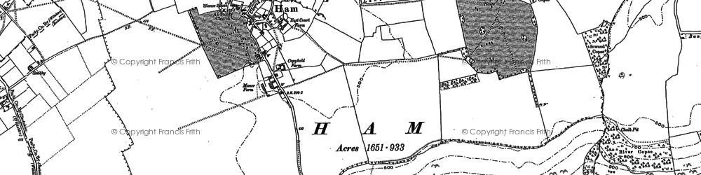 Old map of Ham in 1909