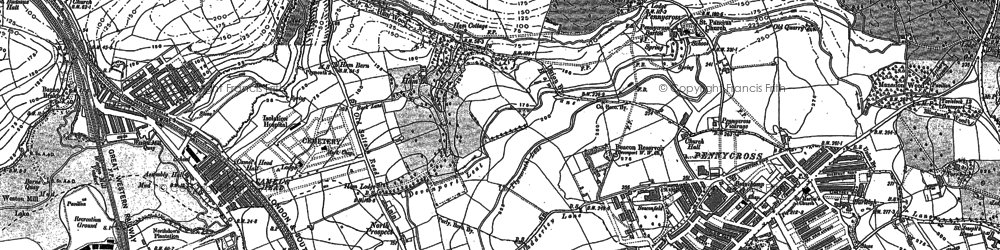 Old map of Ham in 1912