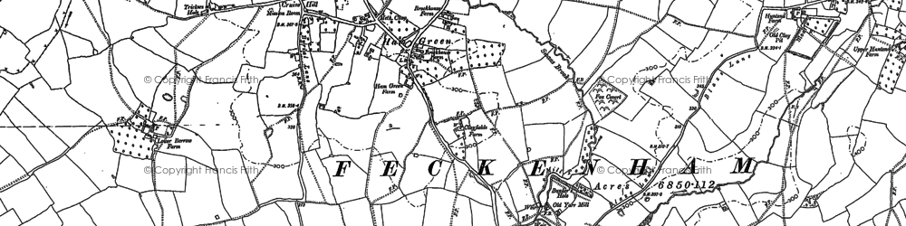 Old map of Ham Green in 1903