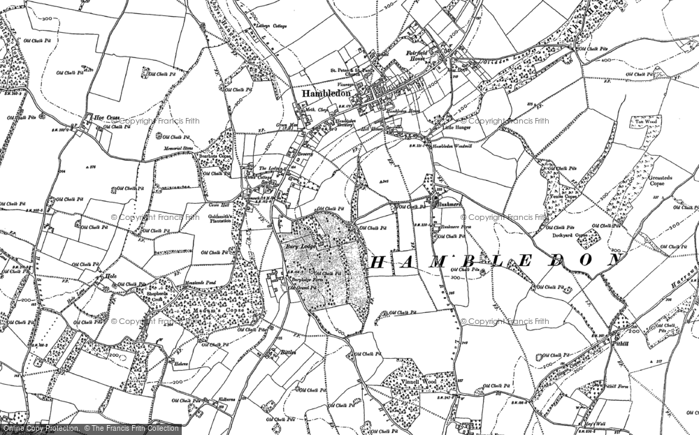 Old Map of Hambledon, 1895 in 1895