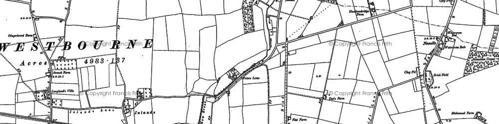 Old map of Hambrook in 1909