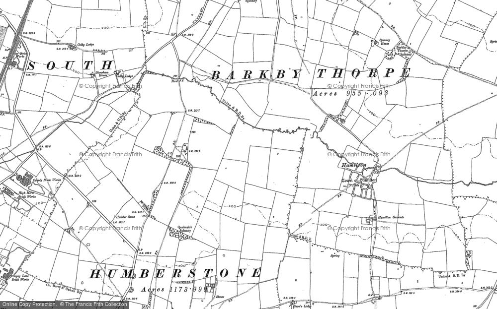Old Map of Hamilton, 1884 - 1885 in 1884