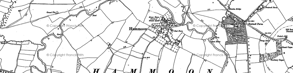 Old map of Hammoon in 1886