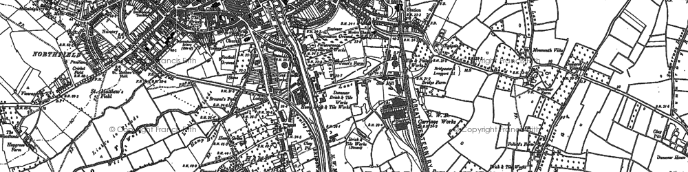 Old map of Hamp in 1886