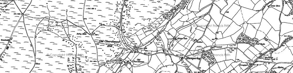 Old map of Hamperley in 1883