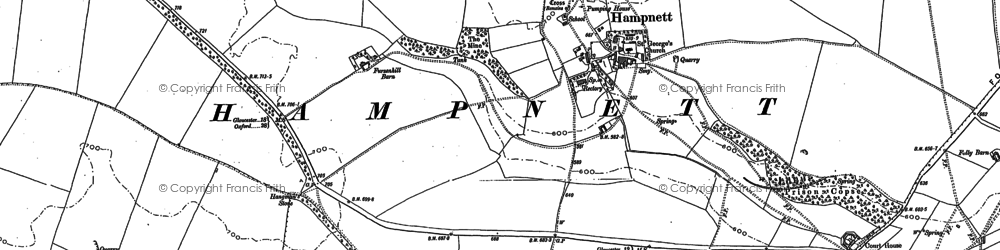 Old map of Hampnett in 1882