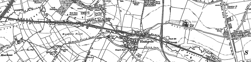 Old map of Hampole in 1891