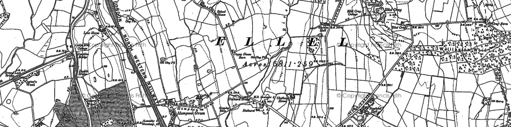 Old map of Berries Head in 1910