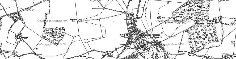 Old map of Eling in 1898