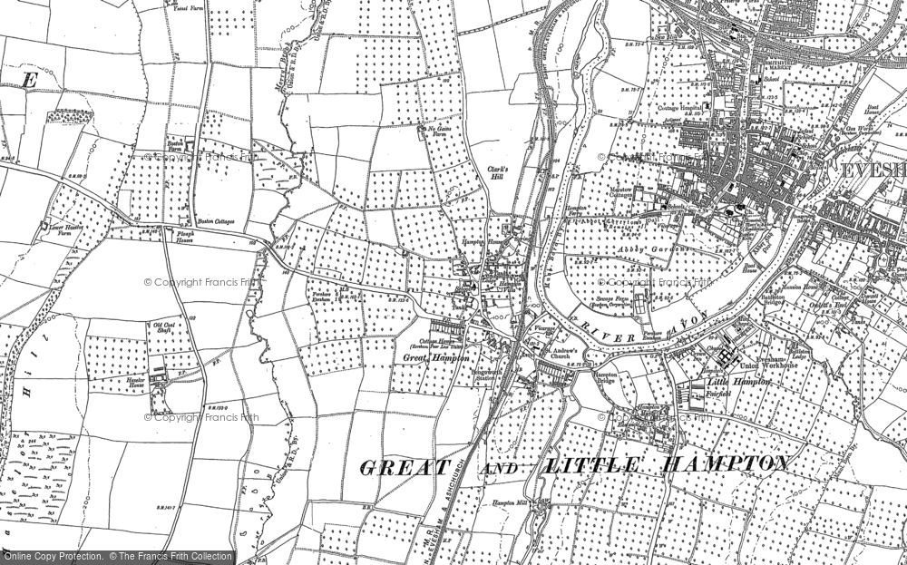 Old Map of Hampton, 1884 - 1885 in 1884