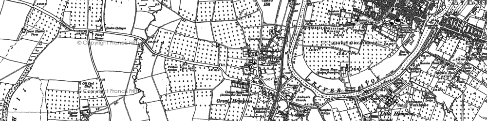 Old map of Hampton in 1884