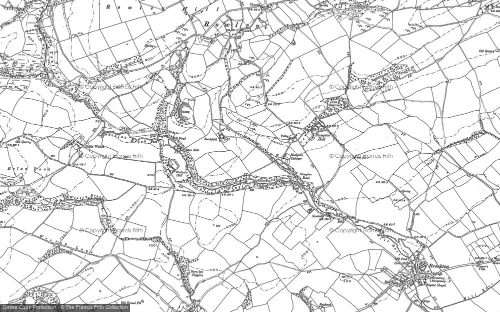 Old Map of Hampton Beech, 1901 in 1901