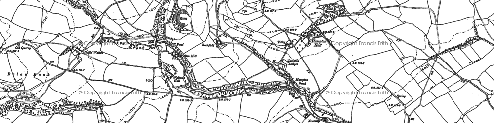 Old map of Hampton Beech in 1901
