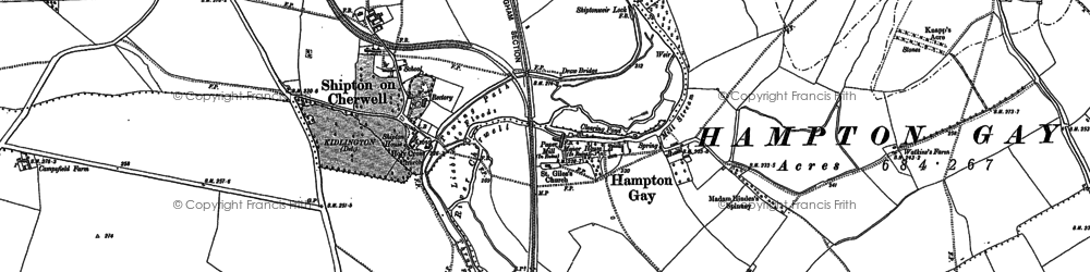 Old map of Hampton Gay in 1898