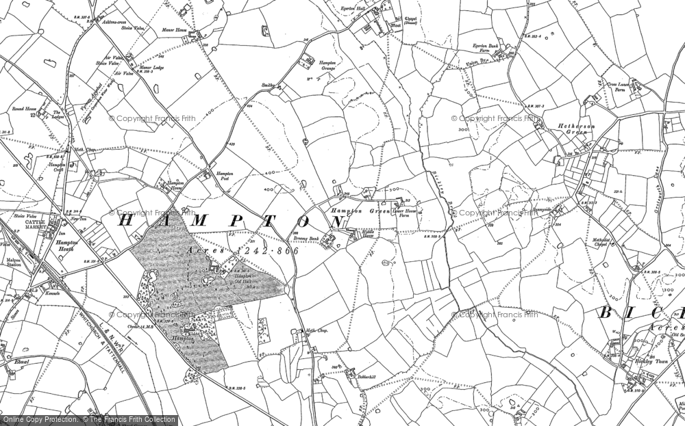 Old Map of Hampton Green, 1897 in 1897