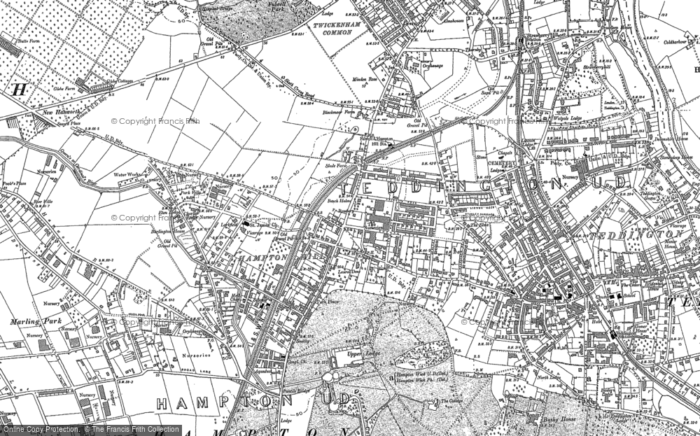 Old Map of Hampton Hill, 1894 - 1913 in 1894