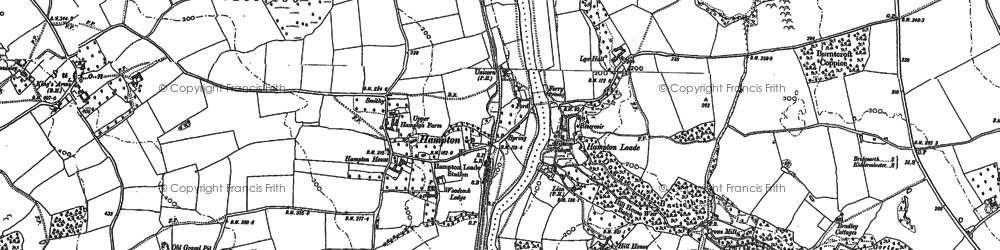 Old map of Hampton in 1882