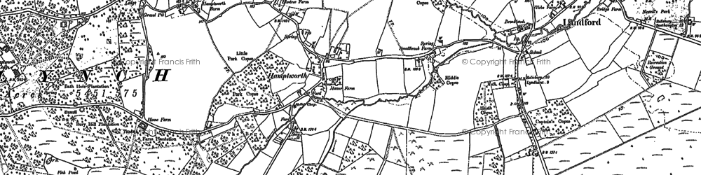 Old map of Bagfield Copse in 1895