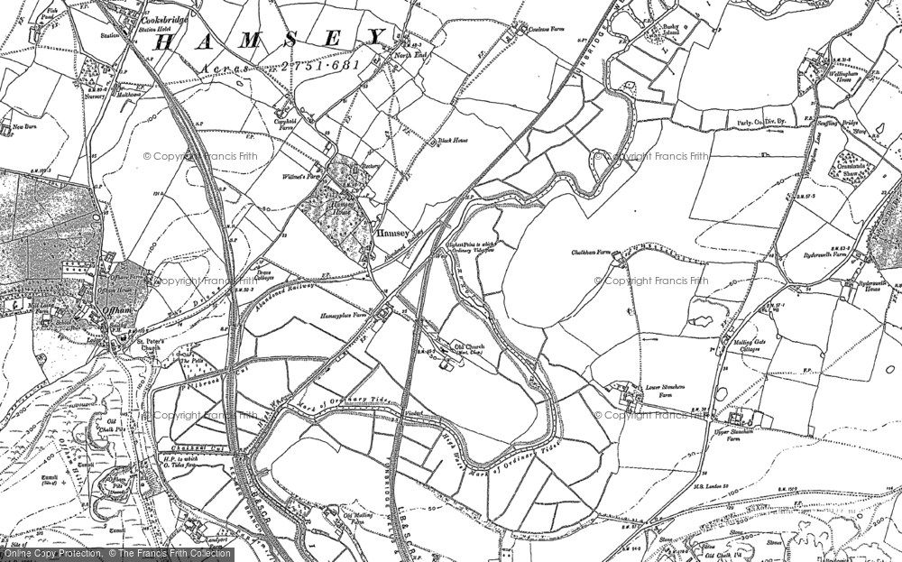 Old Map of Hamsey, 1897 - 1898 in 1897