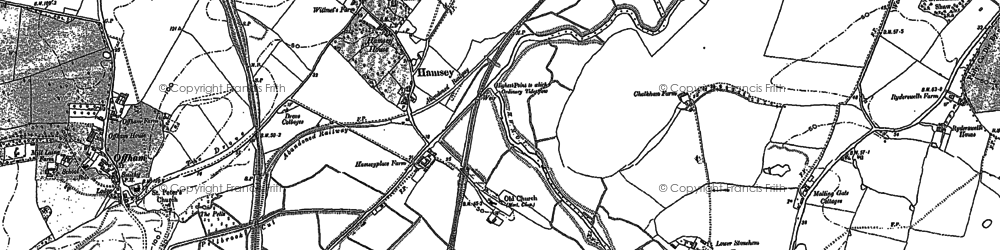 Old map of Hamsey in 1897