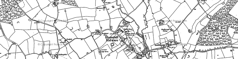 Old map of Sandborough in 1881