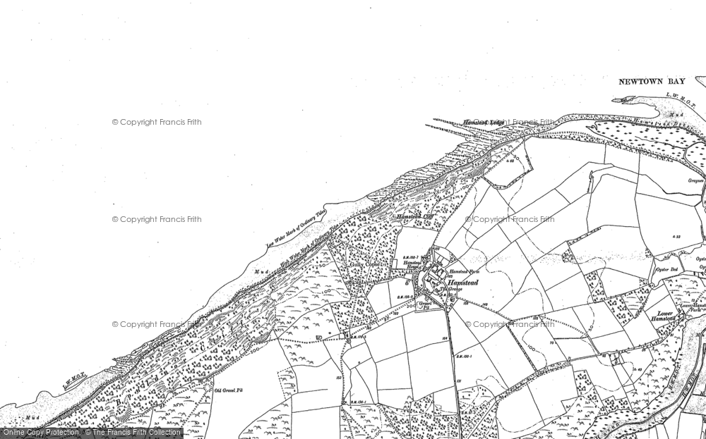 Old Map of Hamstead, 1896 - 1907 in 1896