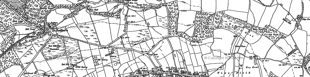 Old map of Linburn Beck in 1896