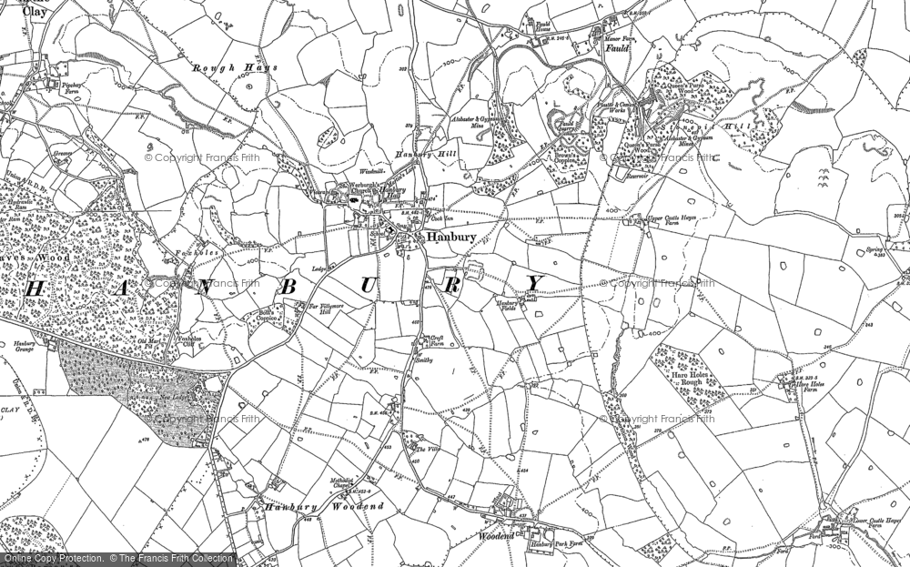 Old Map of Historic Map covering Bolingbroke Wood in 1882