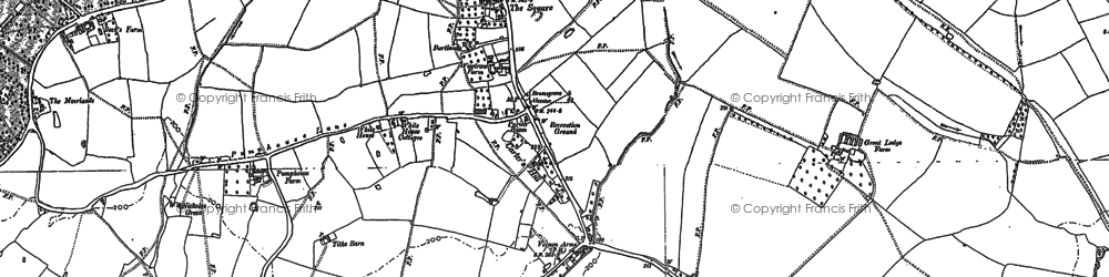Old map of Woolmere Green in 1883
