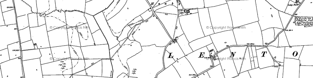 Old map of Hanby in 1886