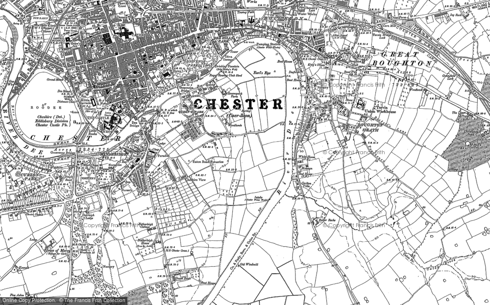 Old Map of Handbridge, 1898 - 1909 in 1898