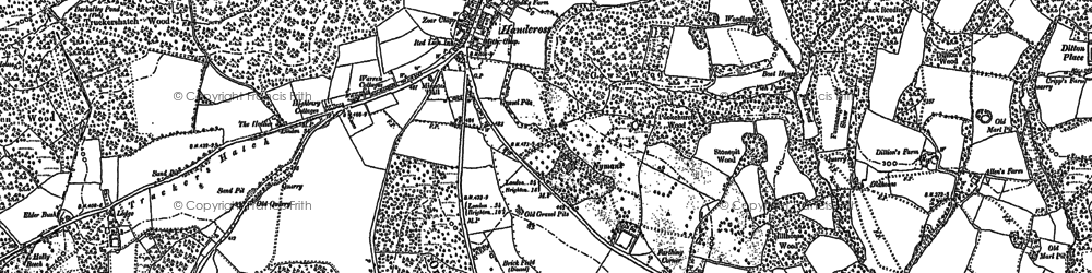 Old map of Brantridge in 1895