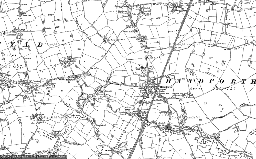 Old Map of Handforth, 1897 in 1897