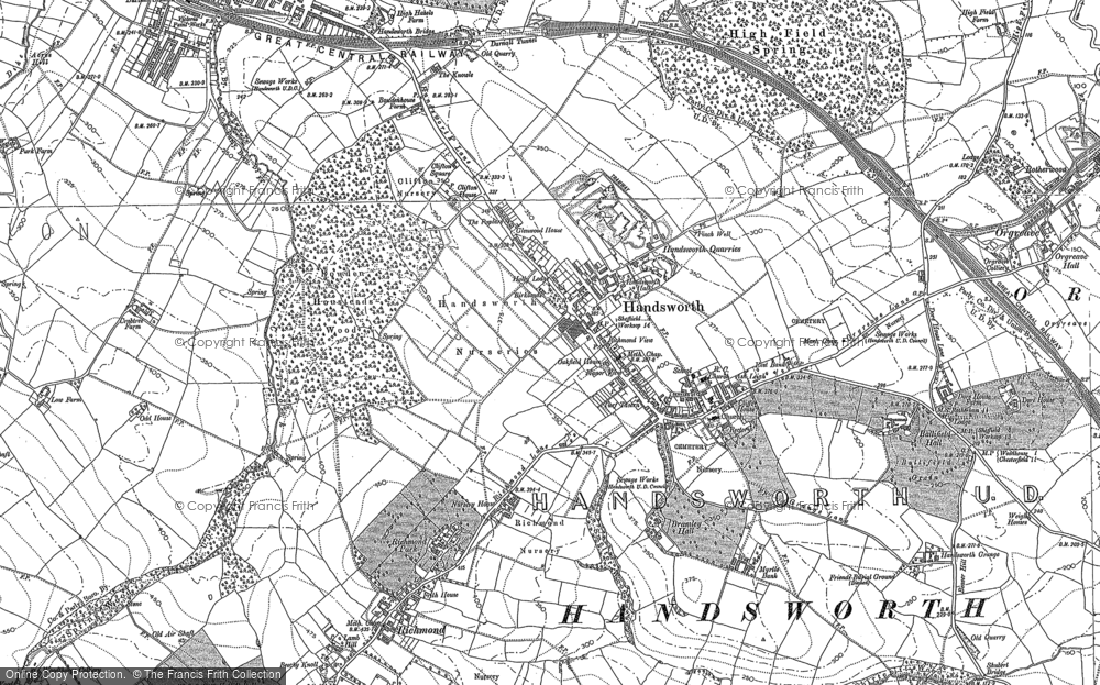 Old Map of Handsworth, 1890 - 1891 in 1890