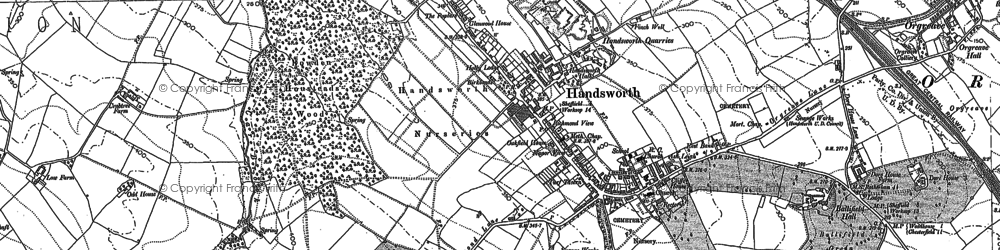 Old map of Handsworth in 1890