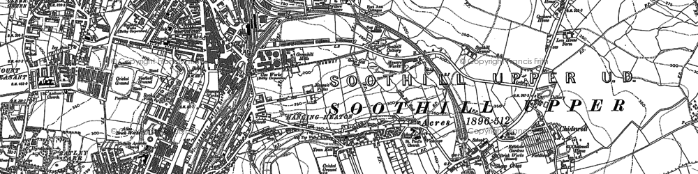 Old map of Chidswell in 1890