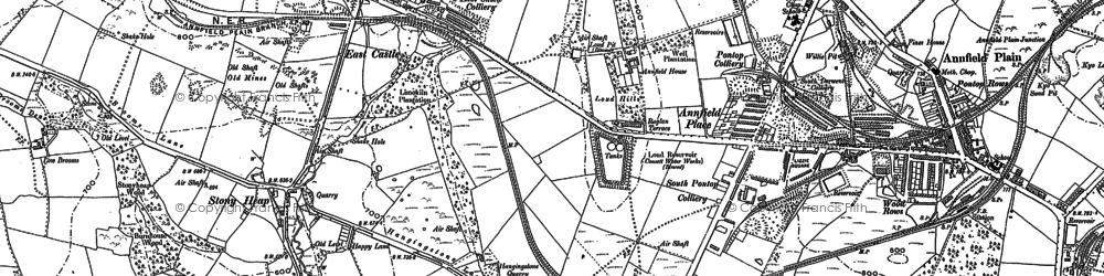 Old map of Stony Heap in 1895