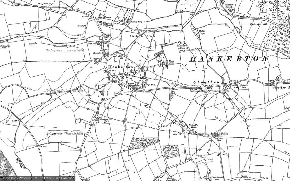 Old Map of Historic Map covering Cloatley in 1898