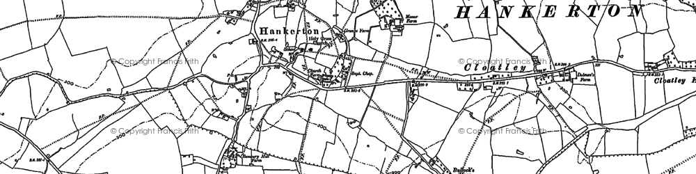 Old map of Bullock's Horn in 1898