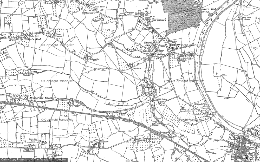 Old Map of Hanley Castle, 1883 - 1884 in 1883