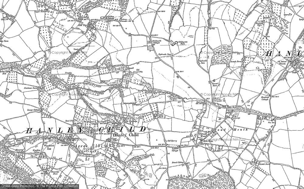 Old Map of Historic Map covering Broad Heath in 1902