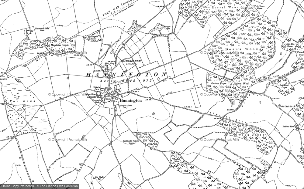 Old Map of Hannington, 1894 in 1894