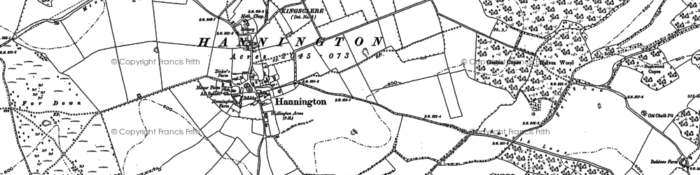 Old map of Hannington in 1894